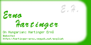 erno hartinger business card